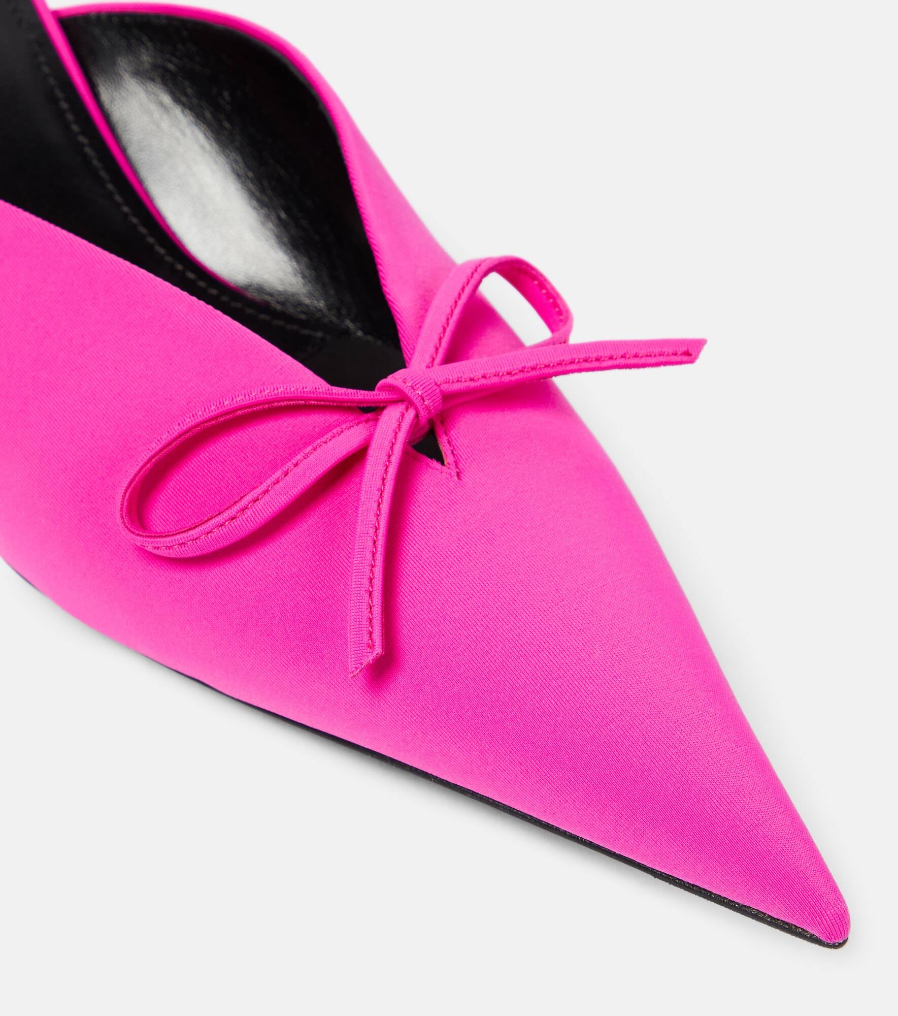 Knife Bow leather-trimmed pumps - 6