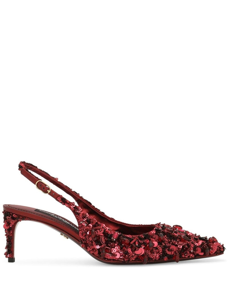 crystal-embellished slingback pumps 1