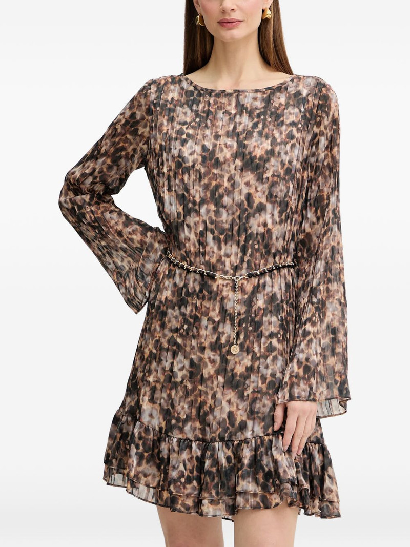 ruffled-hem mini dress 1