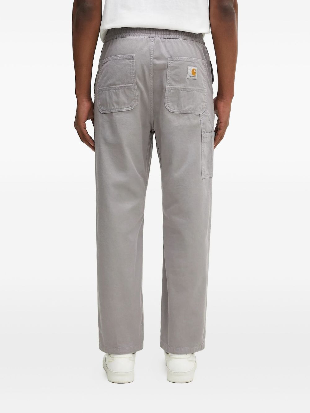 pocket-detail straight-leg trousers - 2