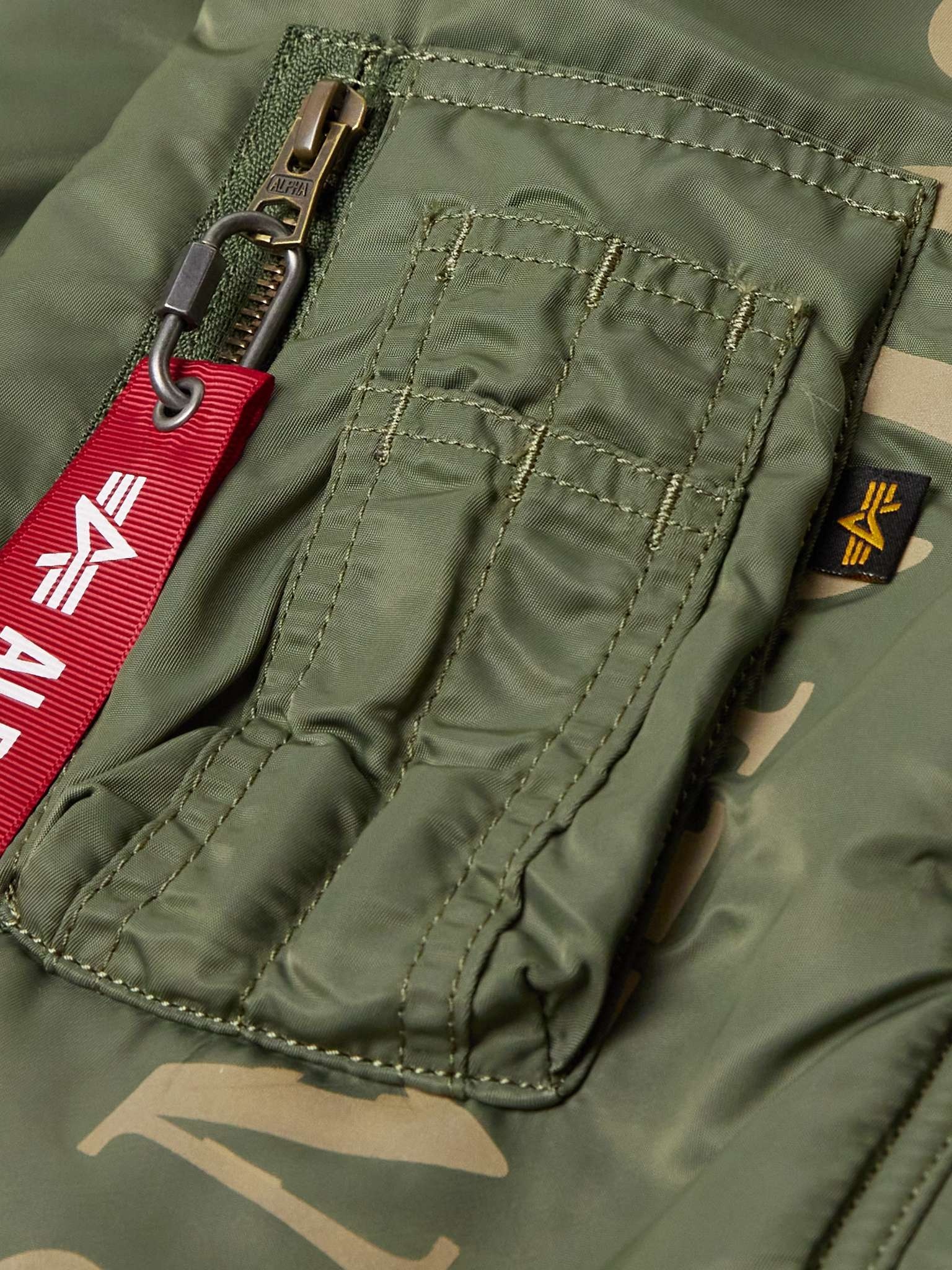 + Alpha Industries MA-1 Reversible Logo-Print Quilted Shell Bomber Jacket - 3