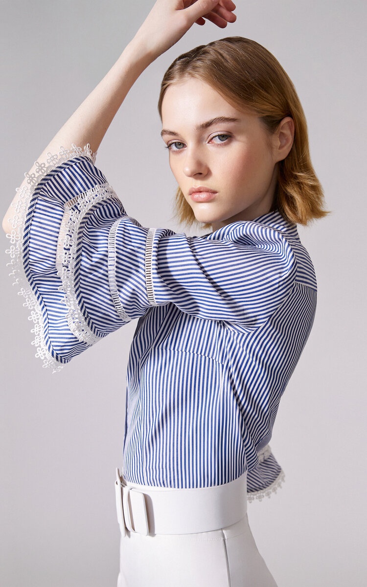 Embroidered Cotton Shirt white - 2