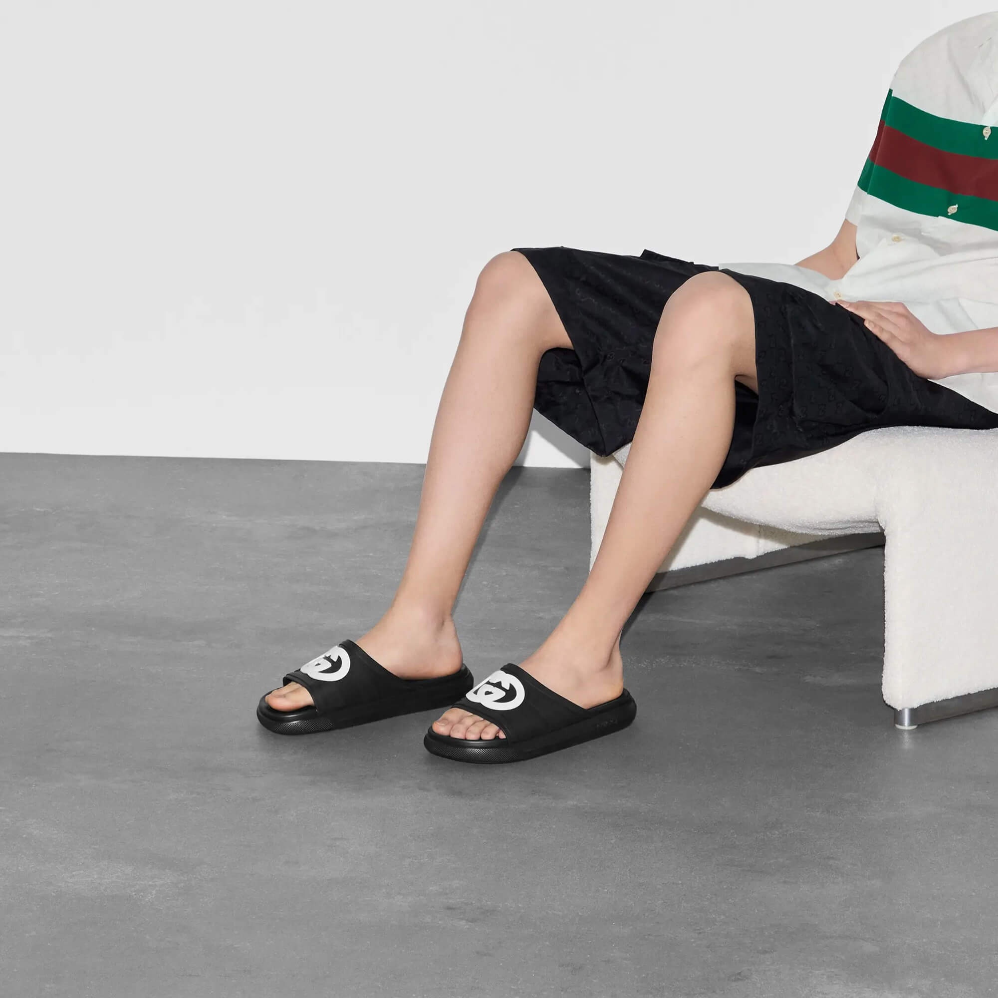 Gucci Interlocking G Slide Sandals - 2