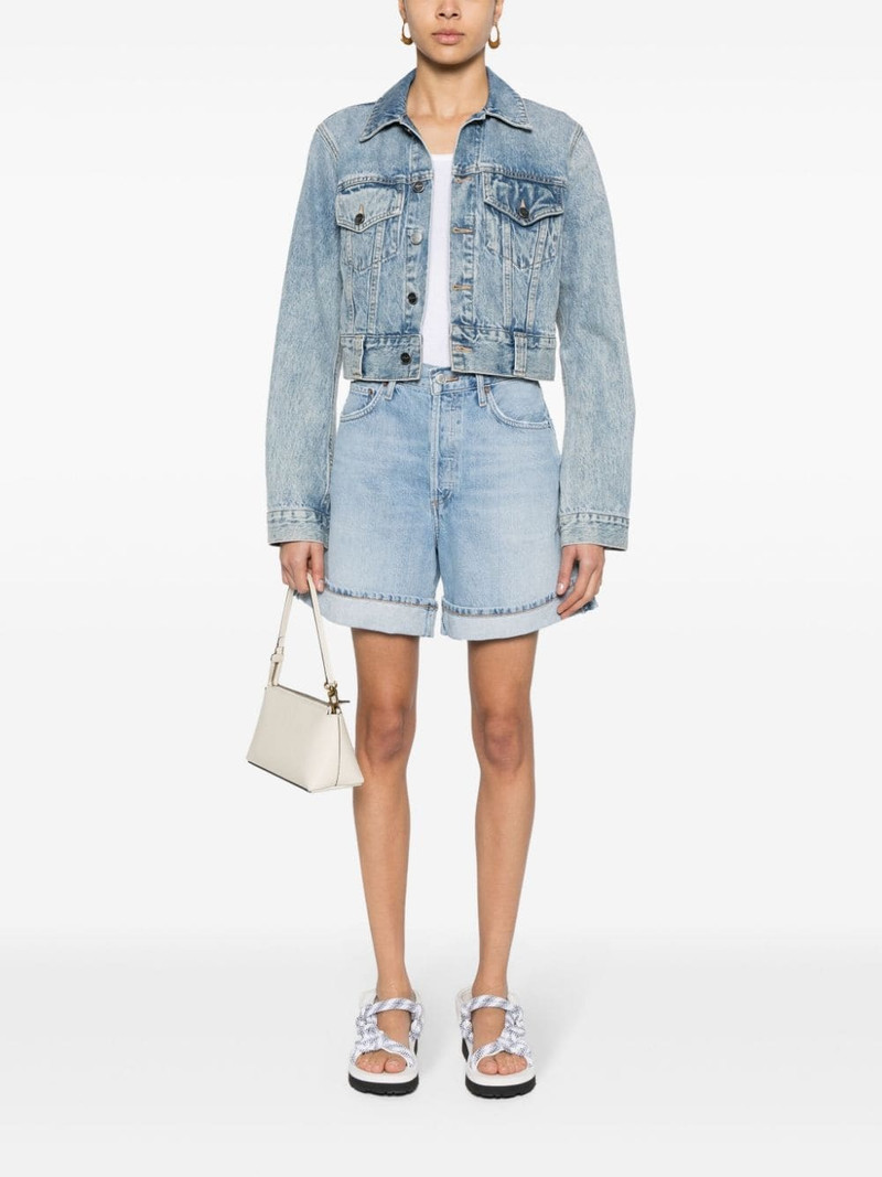 AGOLDE Dame high-waisted denim shorts outlook