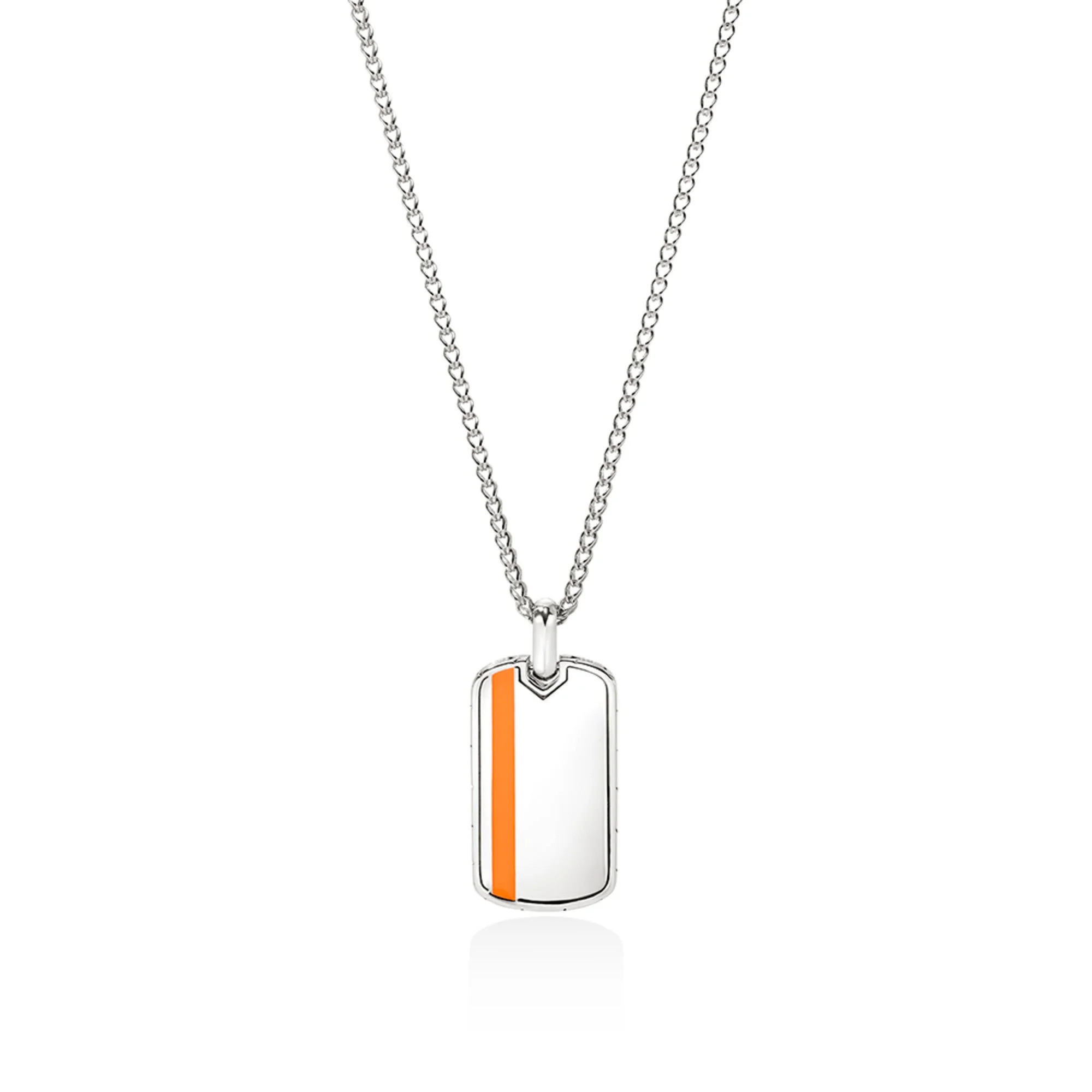 Tag Necklace, Sterling Silver, Enamel - 1
