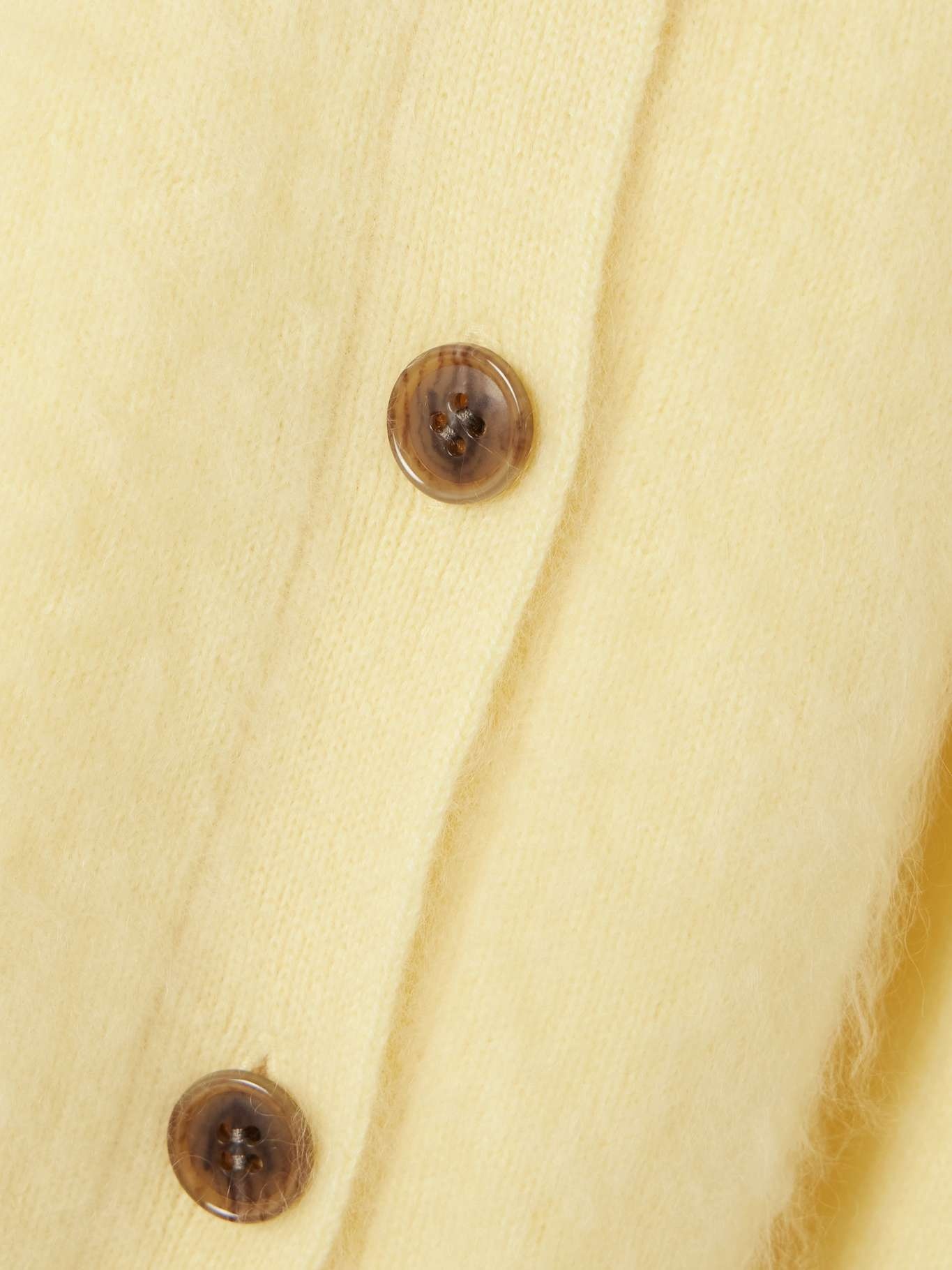 Melba brushed-cashmere cardigan Yellow - 4