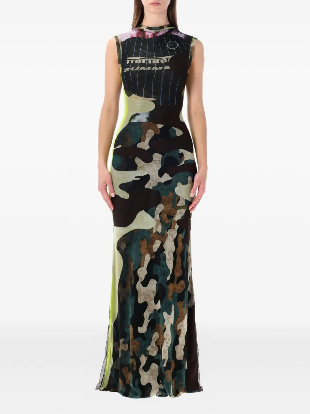 camouflage maxi dress - 1
