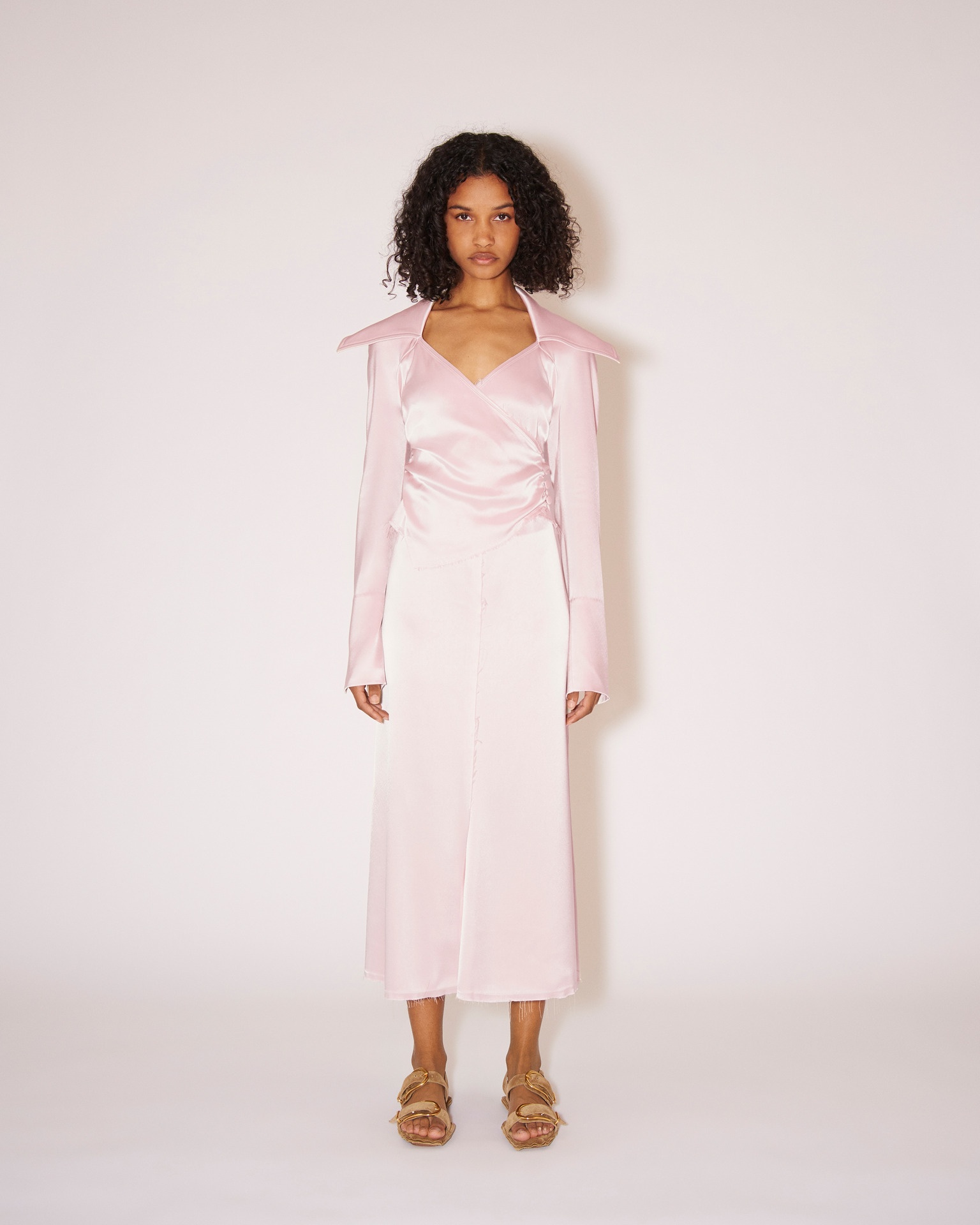 NICOLA - Slip satin skirt - Rosewater - 2