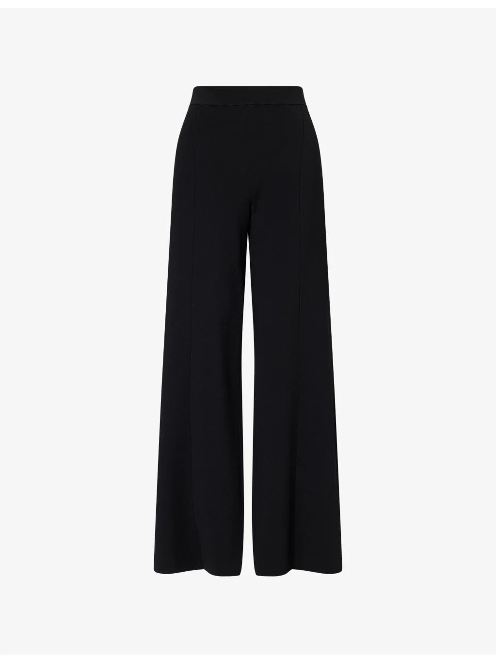 Straight Wide-Leg Knitted Trousers - 1