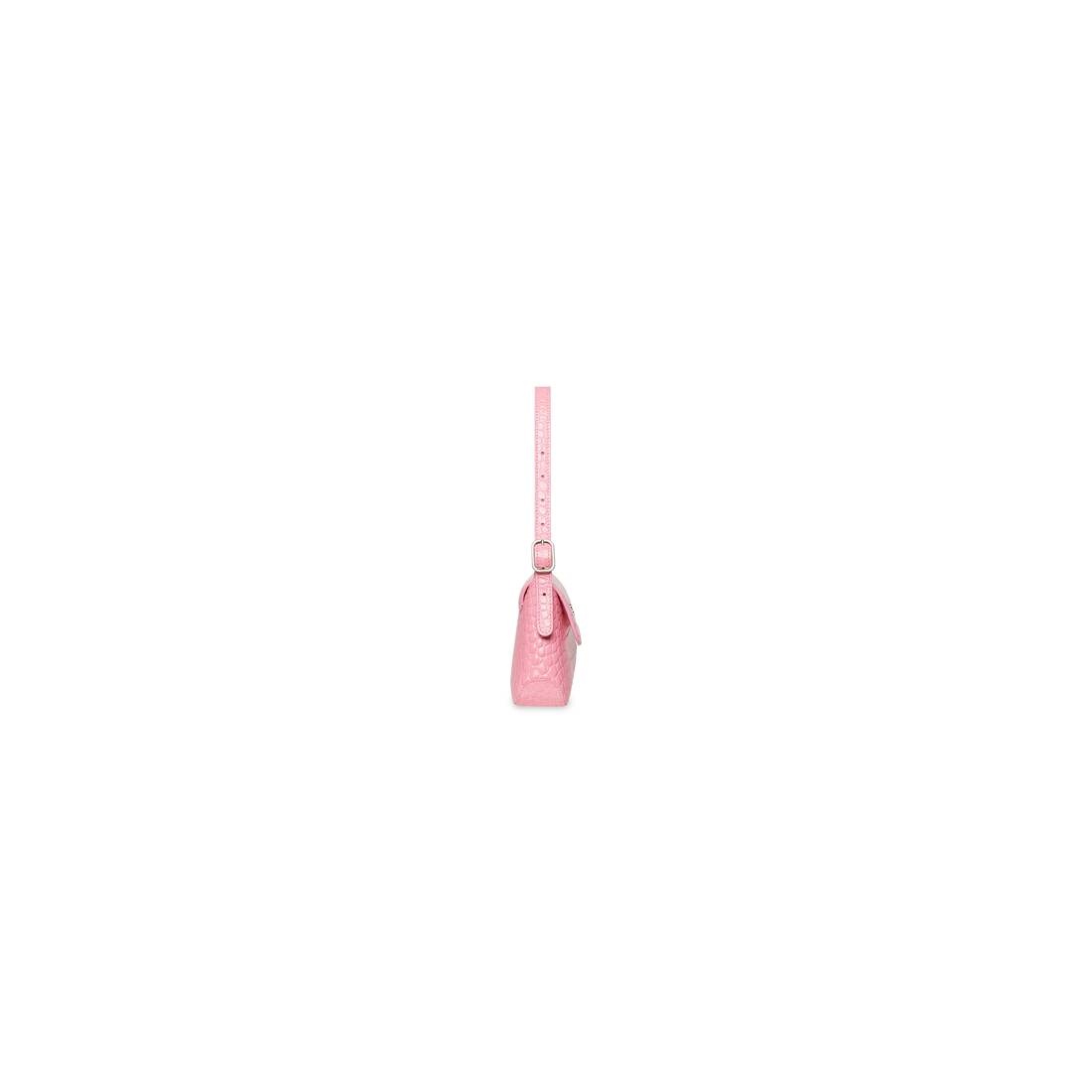Women's Xx Small Flap Bag Crocodile Embossed in Pink - 4