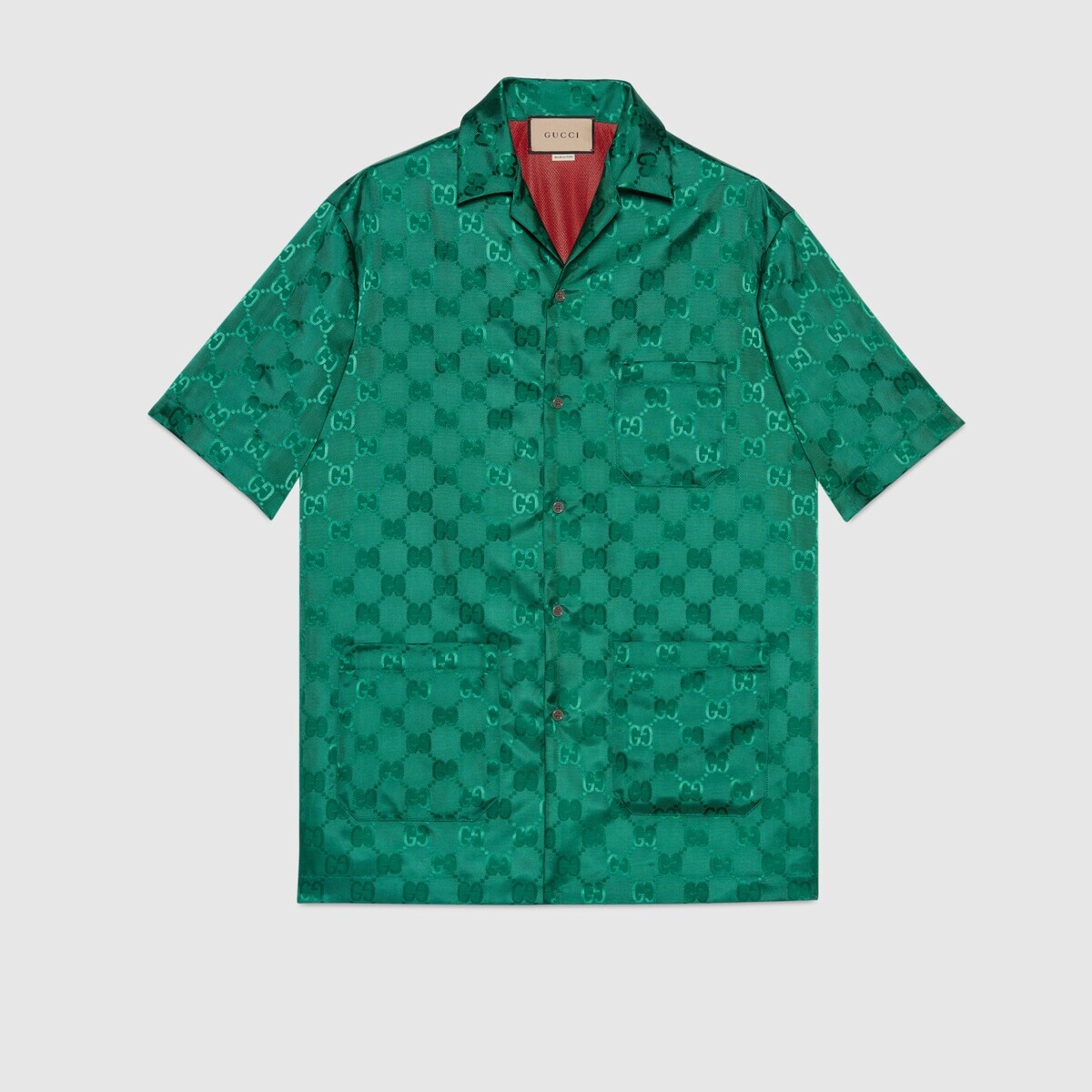GG canvas nylon bowling shirt - 1