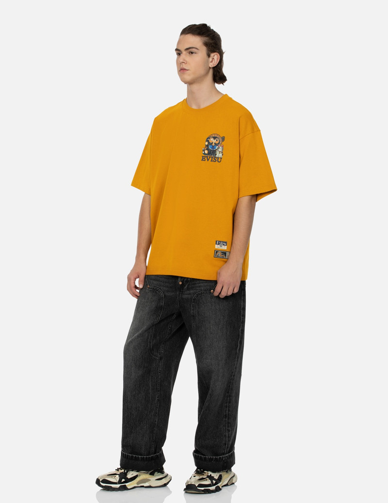 TANUKI AND FORTUNE CAT PRINT LOOSE FIT T-SHIRT 4