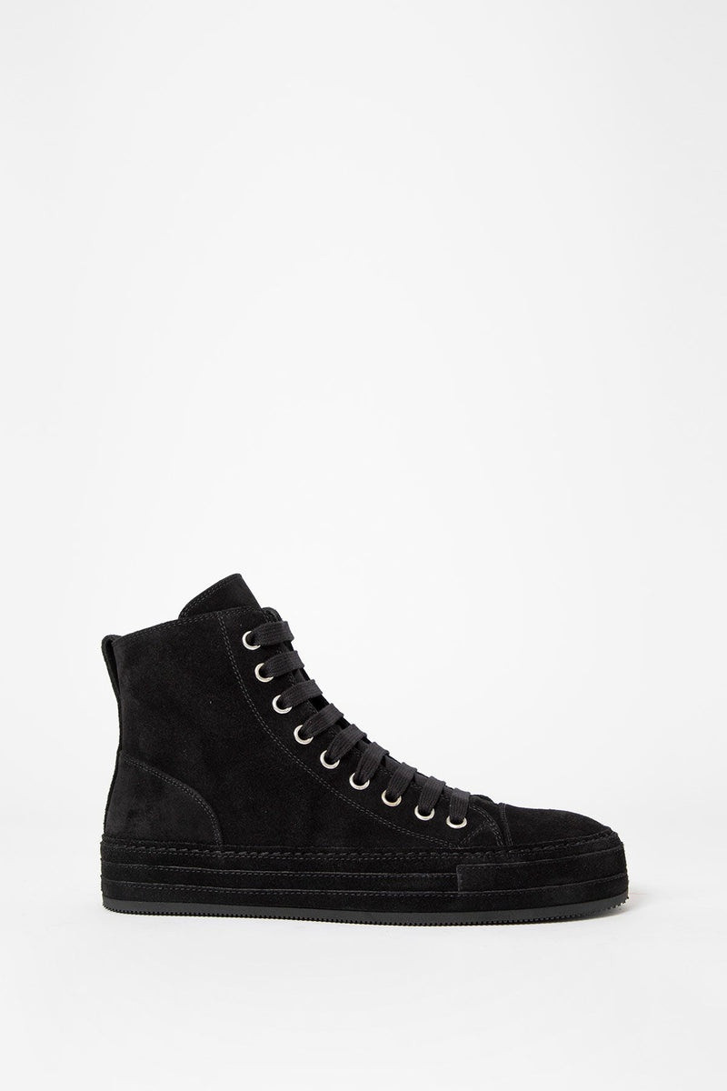Ann Demeulemeester Raven High Top Sneakers Black outlook