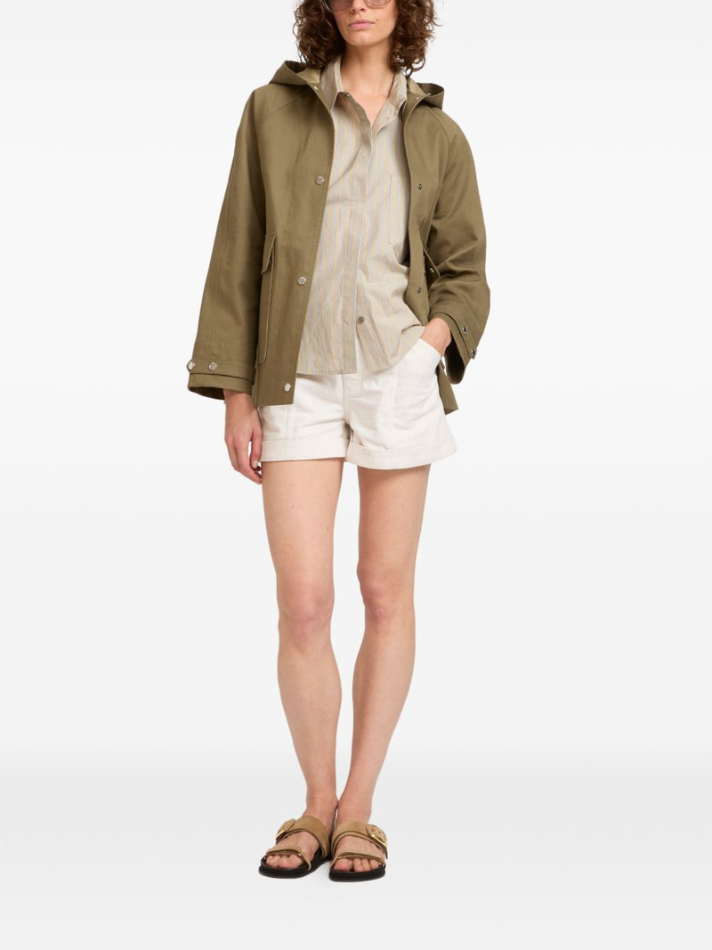 Yves Salomon hooded two-tone jacket outlook