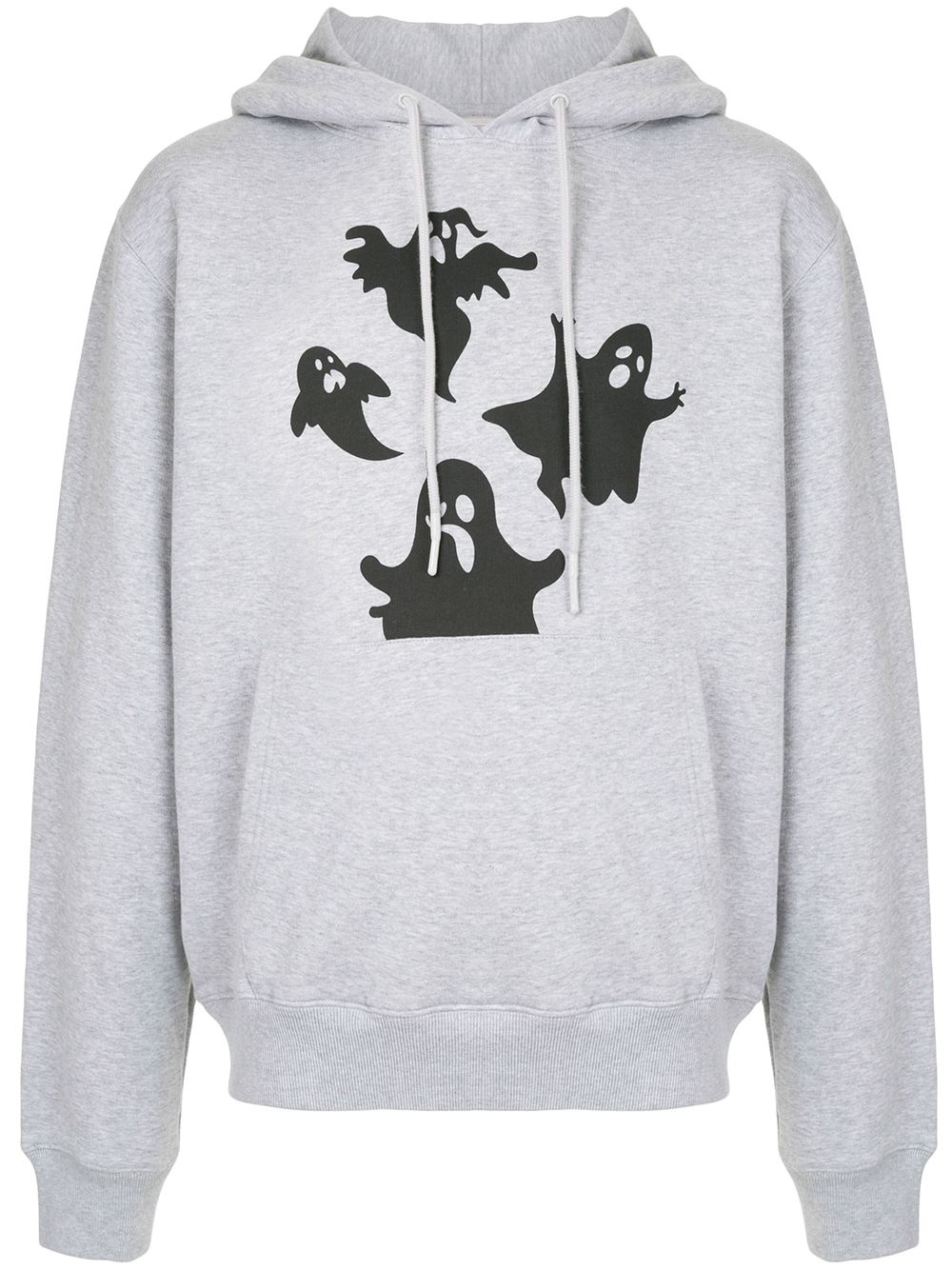 ghost-print hoodie - 1