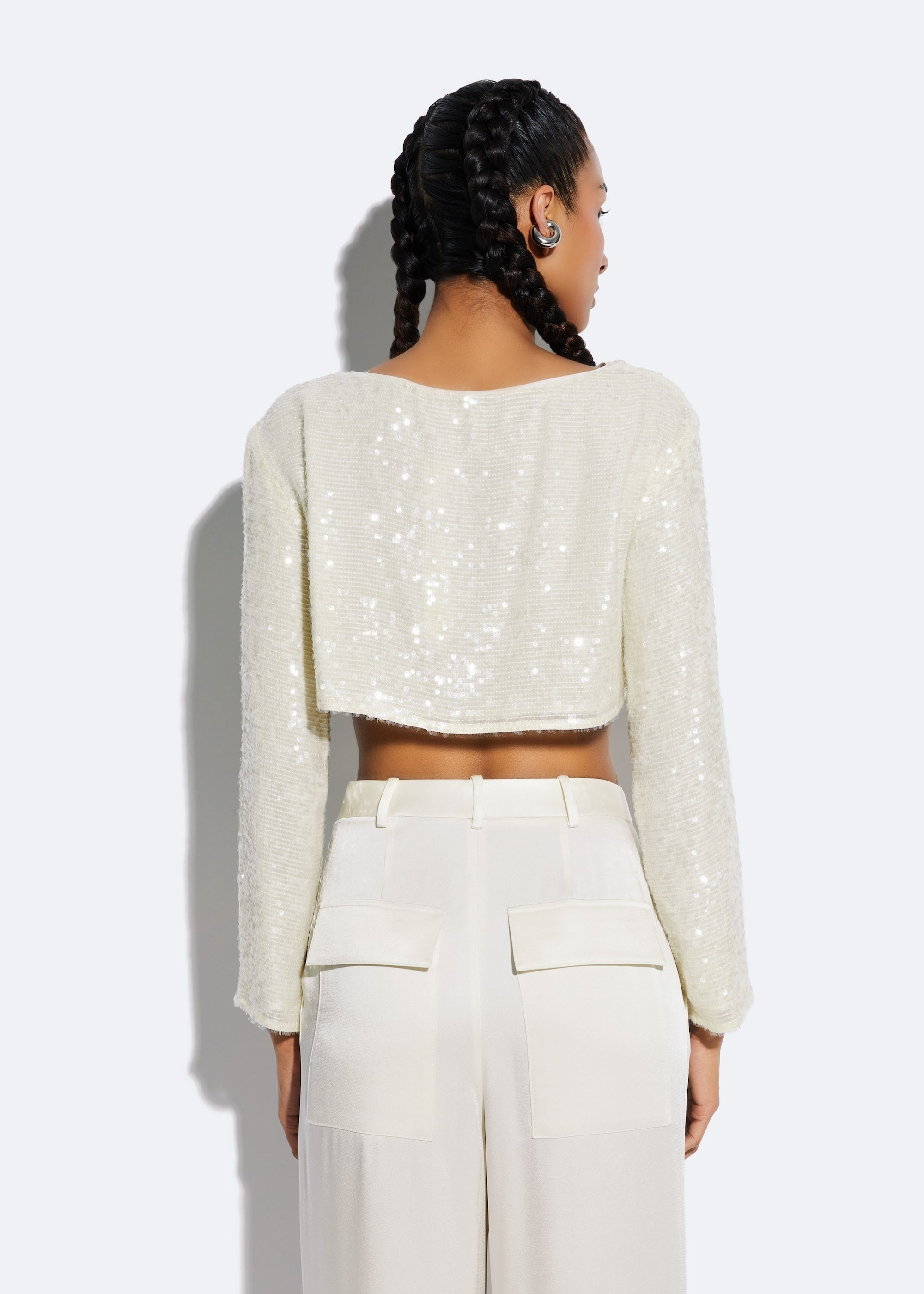 Sequin Cropped Top - 3