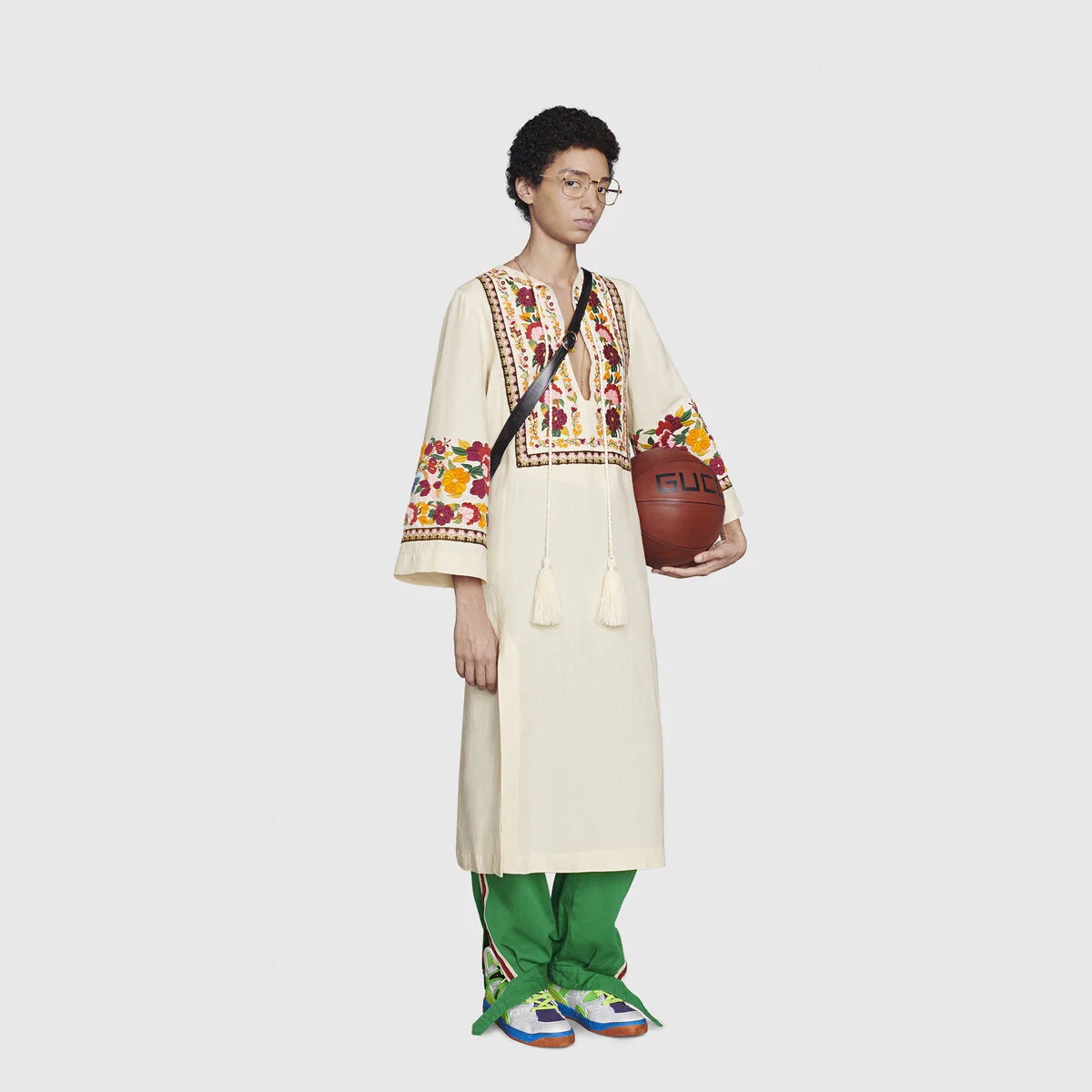 Cotton pant with Gucci vintage logo - 2