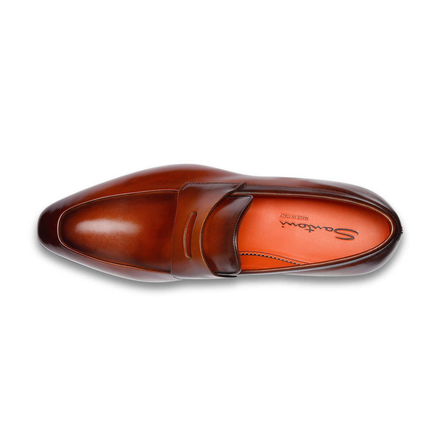 Men’s brown leather penny loafer - 5