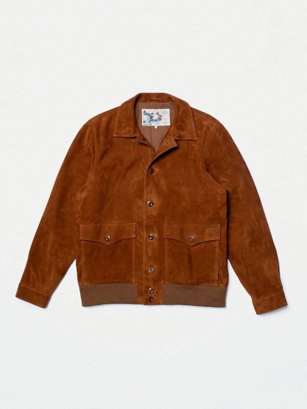 Nudie Jeans Steve Leather Jacket Cognac | REVERSIBLE