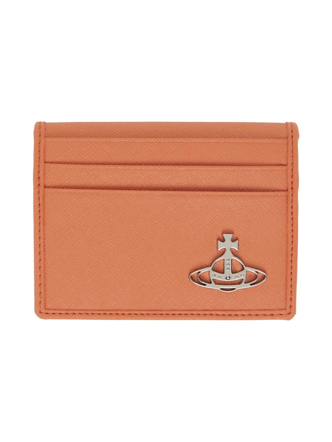 Orange Saffiano Card Holder - 1