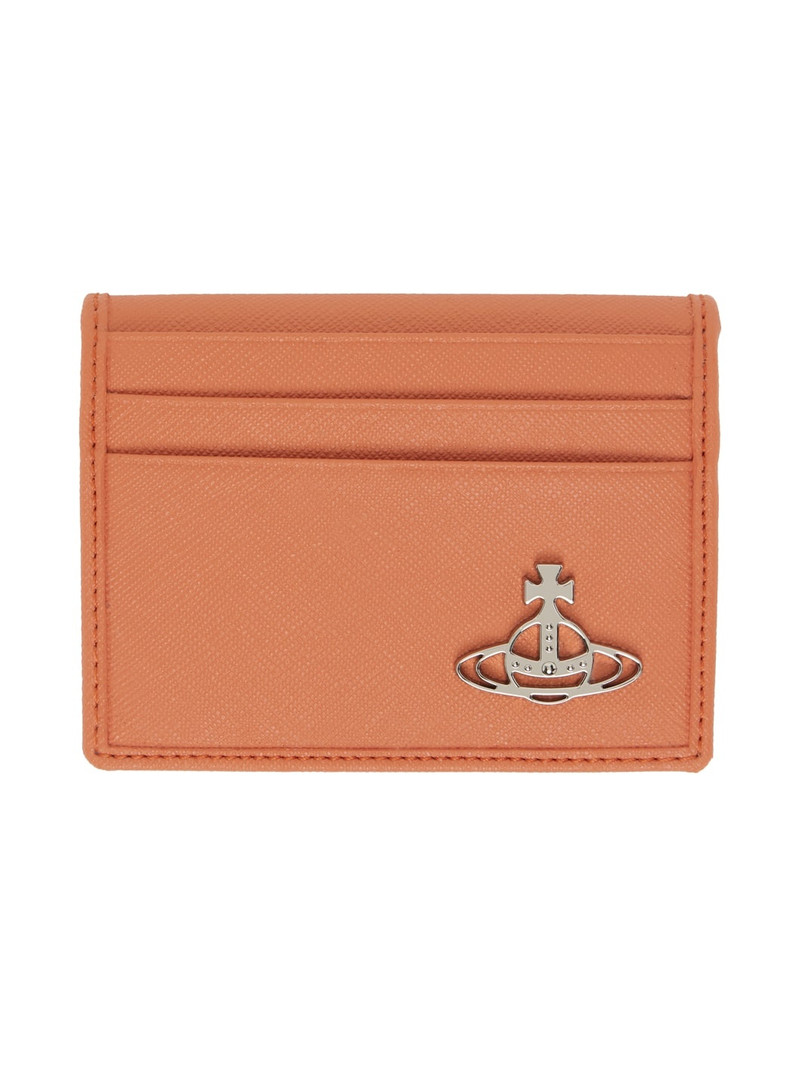 Orange Saffiano Card Holder 1