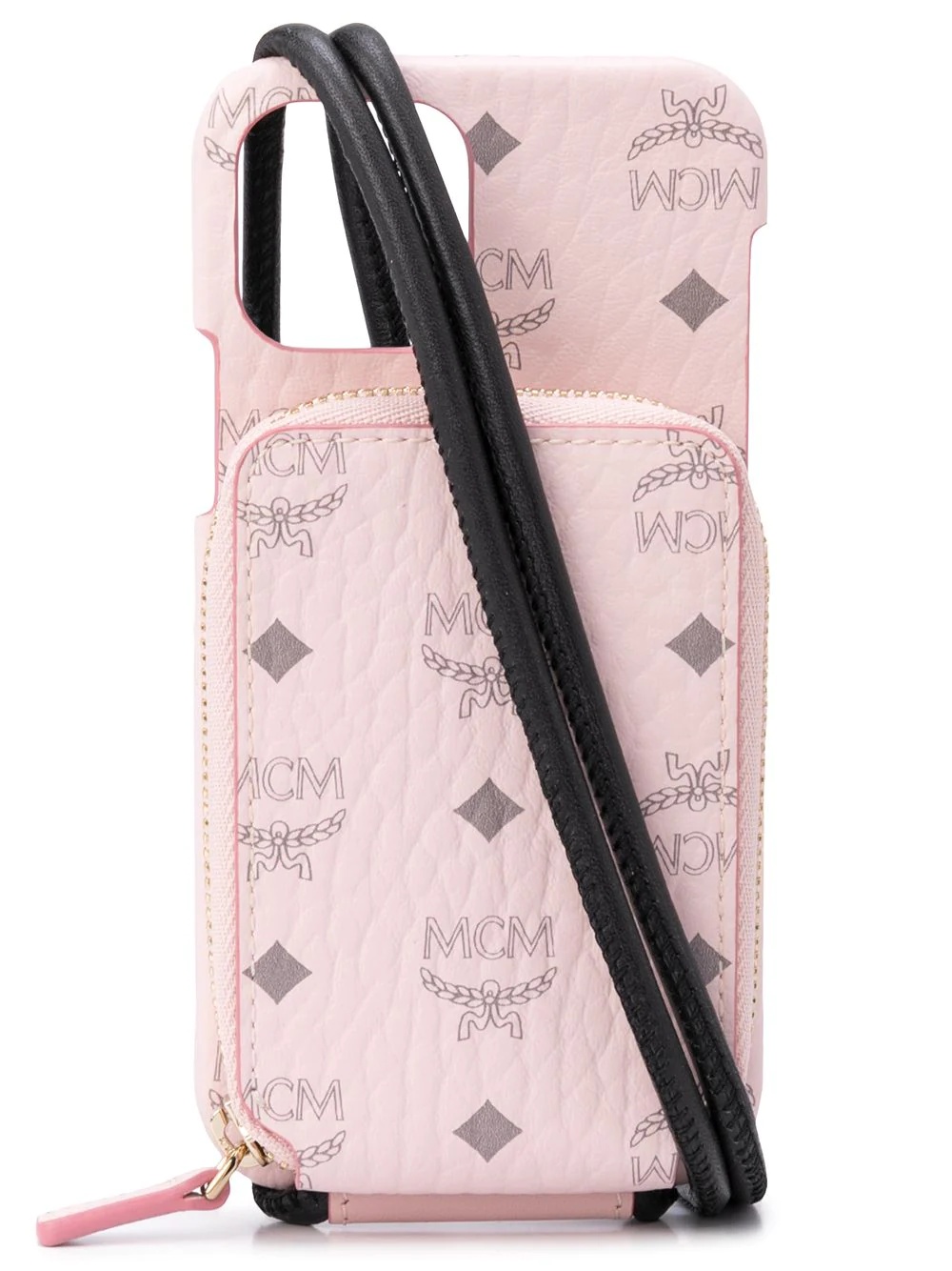 monogram-print iPhone 12/12 Pro lanyard case - 1