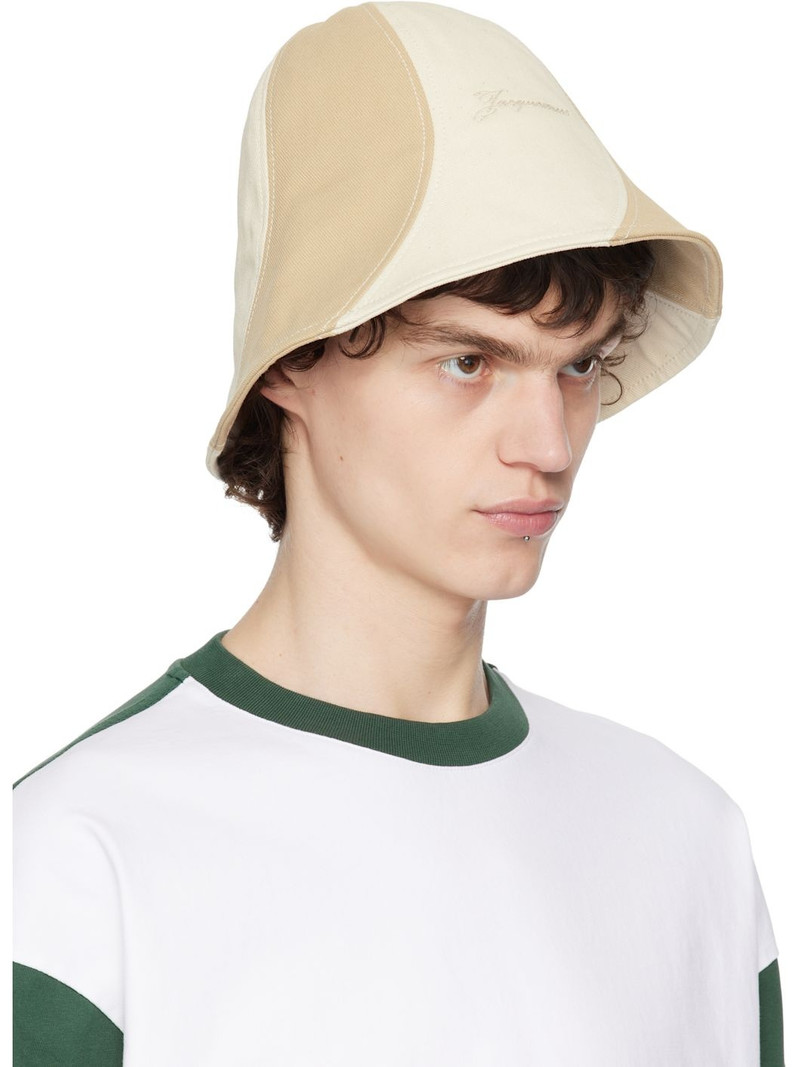 JACQUEMUS Off-White & Beige La Croisière 'The Gelato' Bucket Hat outlook