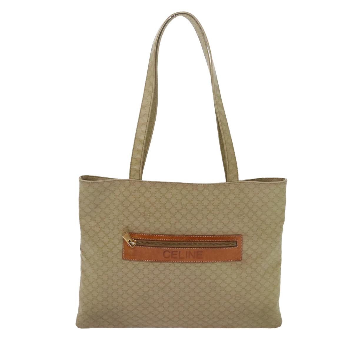 CELINE Macadam Canvas Tote Bag Beige - 2