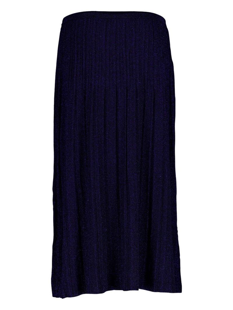 Zimmermann ribbed lurex midi skirt outlook
