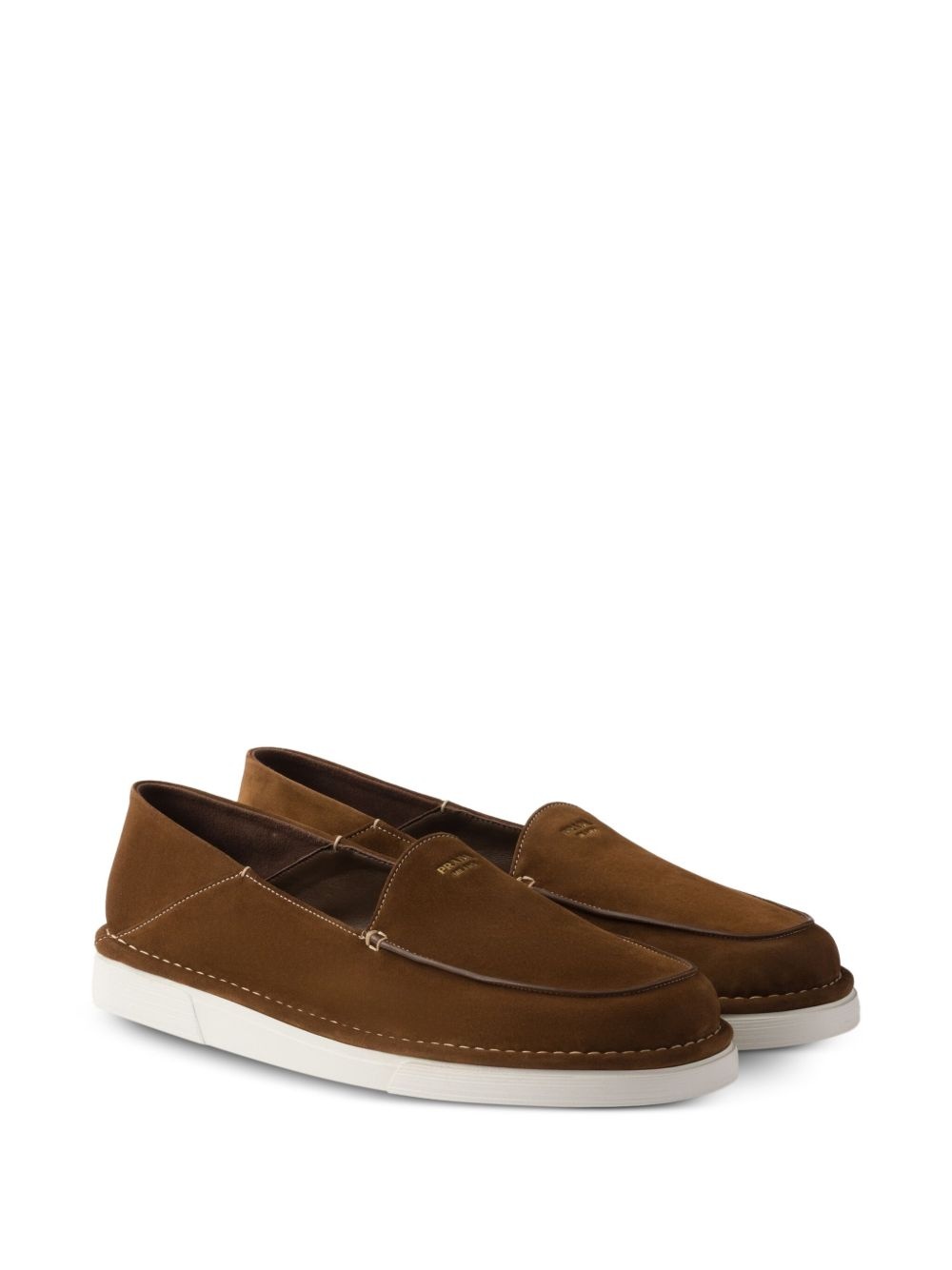 slip-on leather loafers - 2