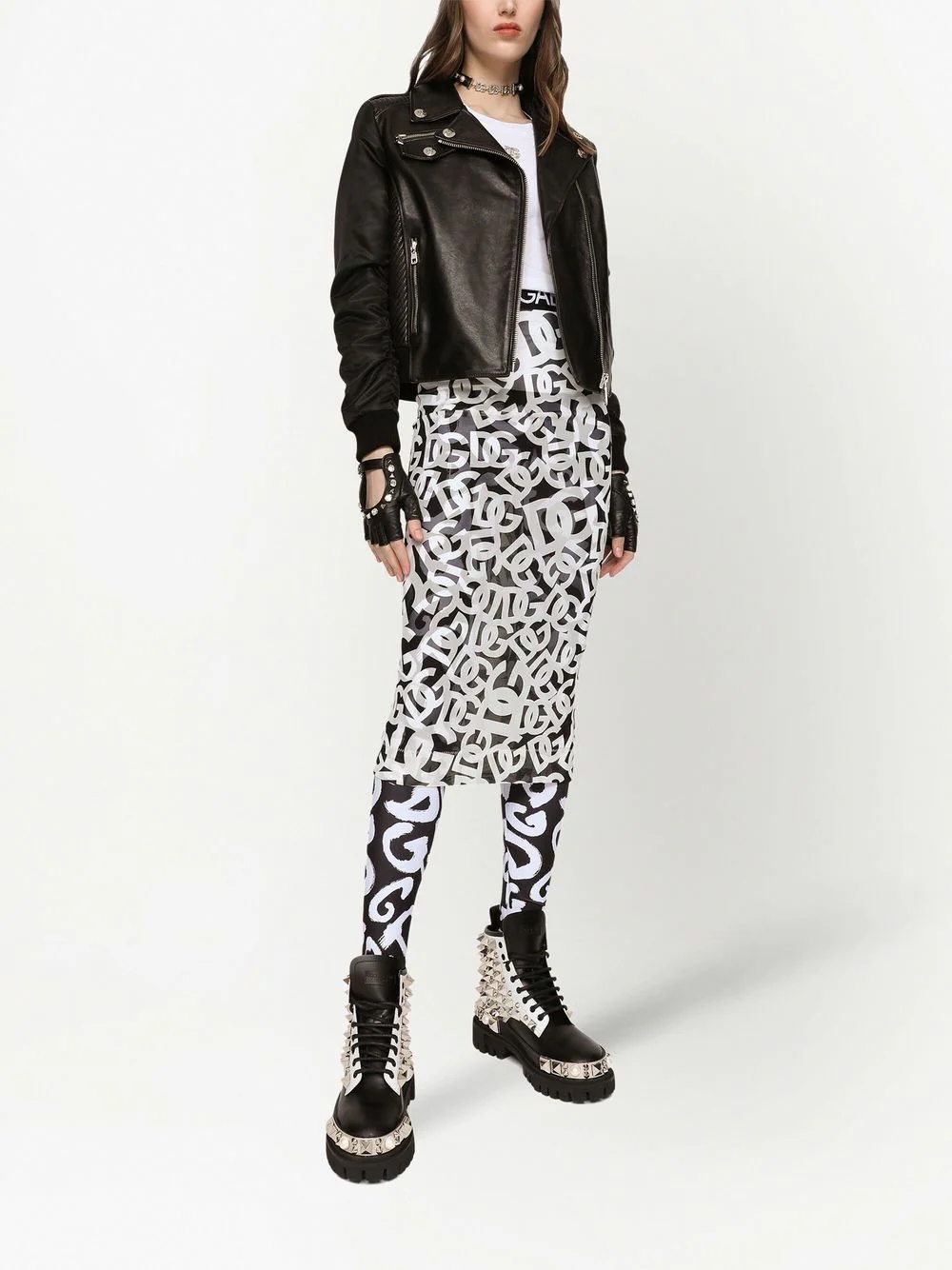 leather biker jacket - 2