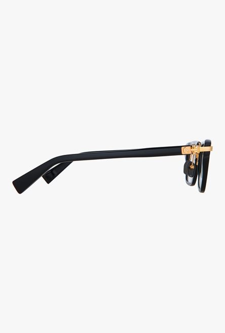 Black and gold-tone titanium Legion-I eyeglasses - 3
