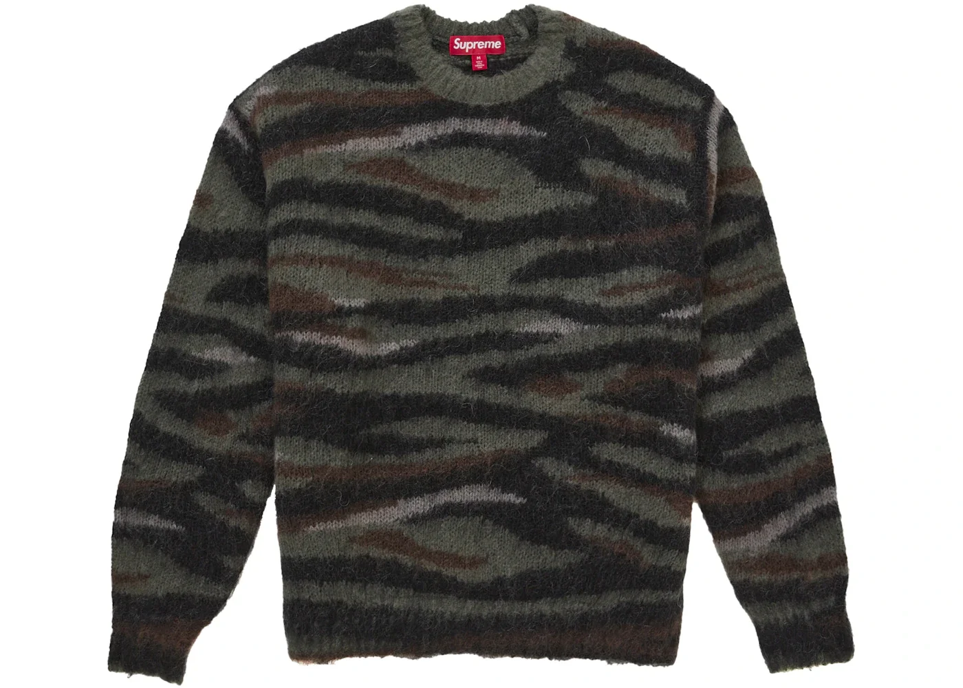 Supreme Brushed Mohair Sweater Tiger Camo - 1