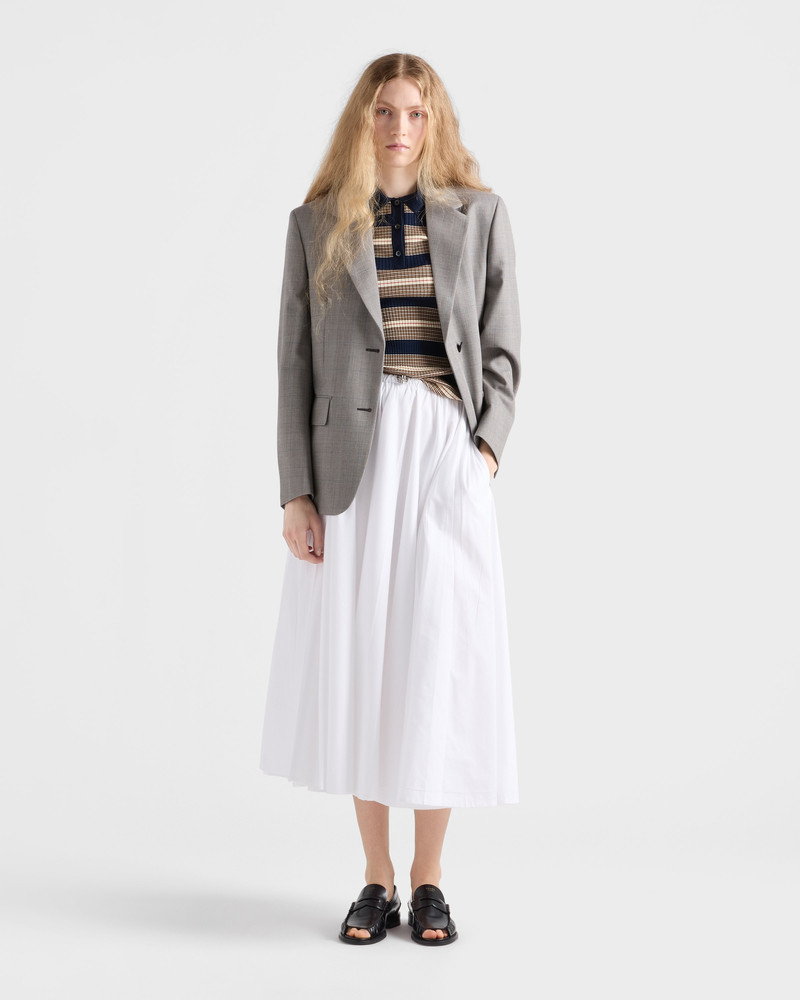 Prada Single-breasted checked grisaille jacket outlook