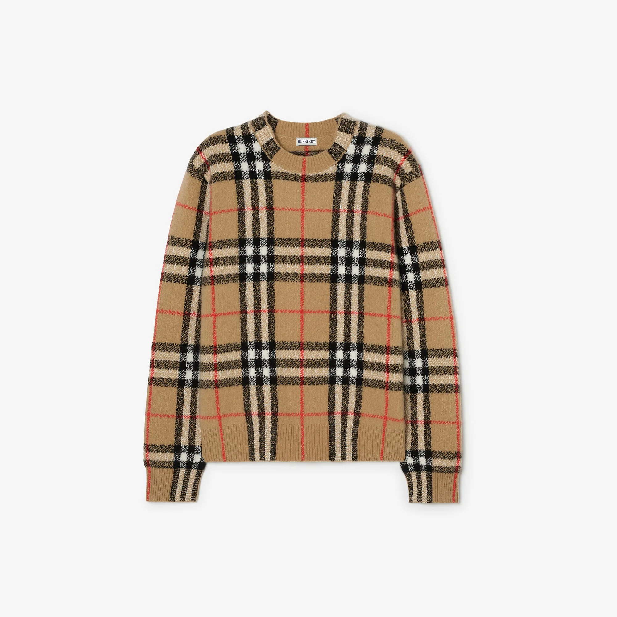 Check Cashmere Sweater - 1