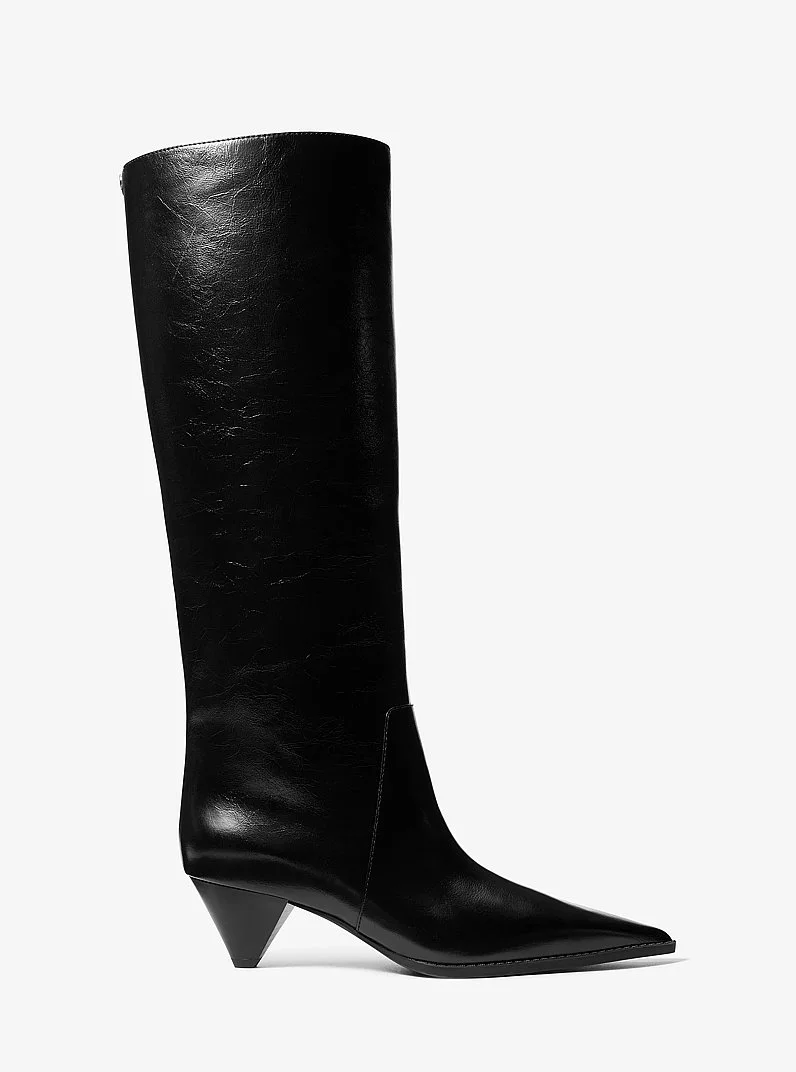 Jayla Crinkled Leather Boot - 1