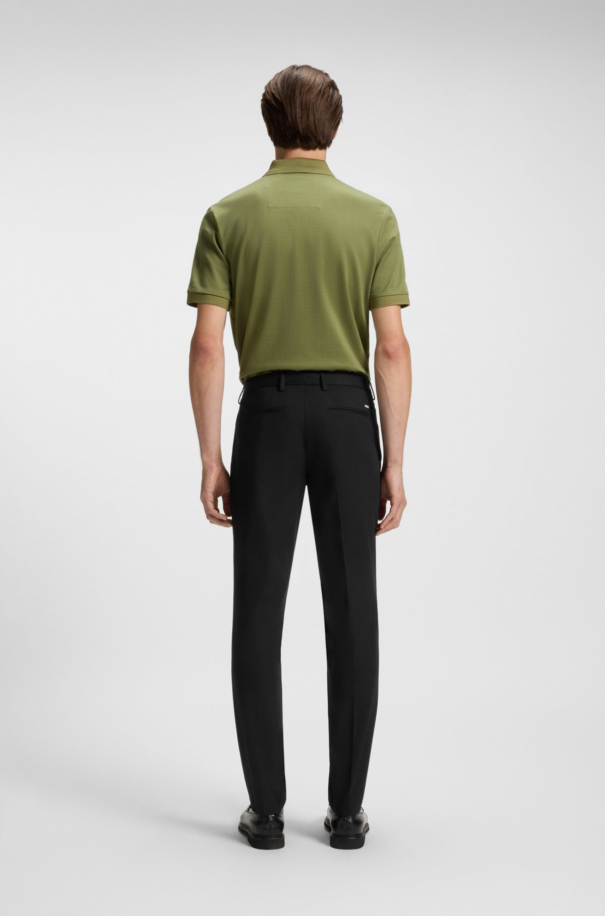 SLIM-FIT TROUSERS IN STRETCH COTTON - 4
