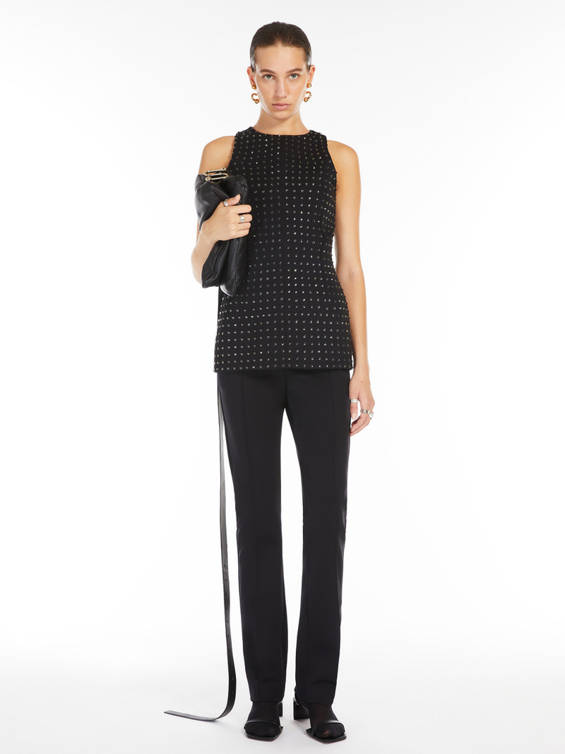 Sportmax UDITORE Fitted top with rhinestones - KLEPSYDRA CAPSULE outlook