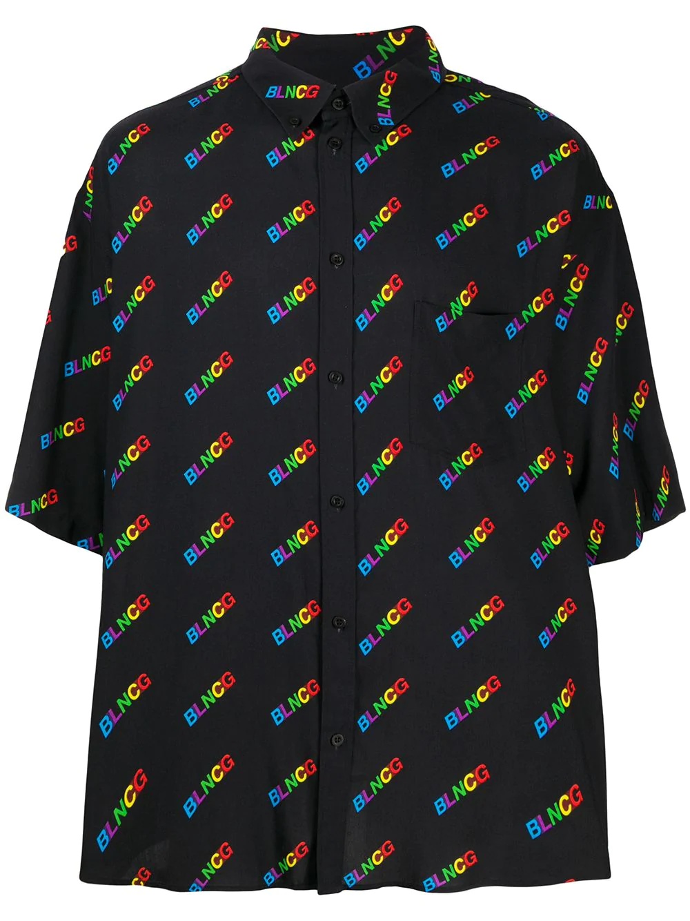 logo-print oversize shirt - 1