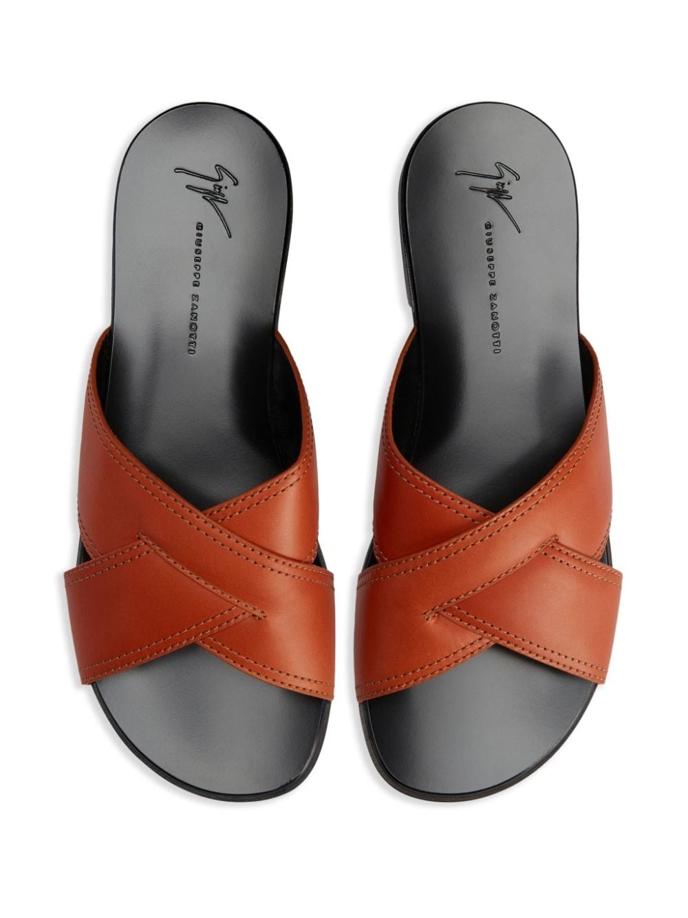 Flavio crossed-leather sandals - 4