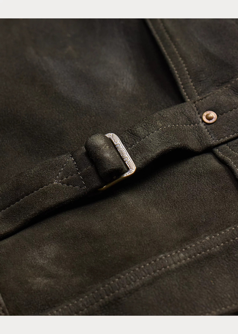 Leather-Trim Suede Jacket 5