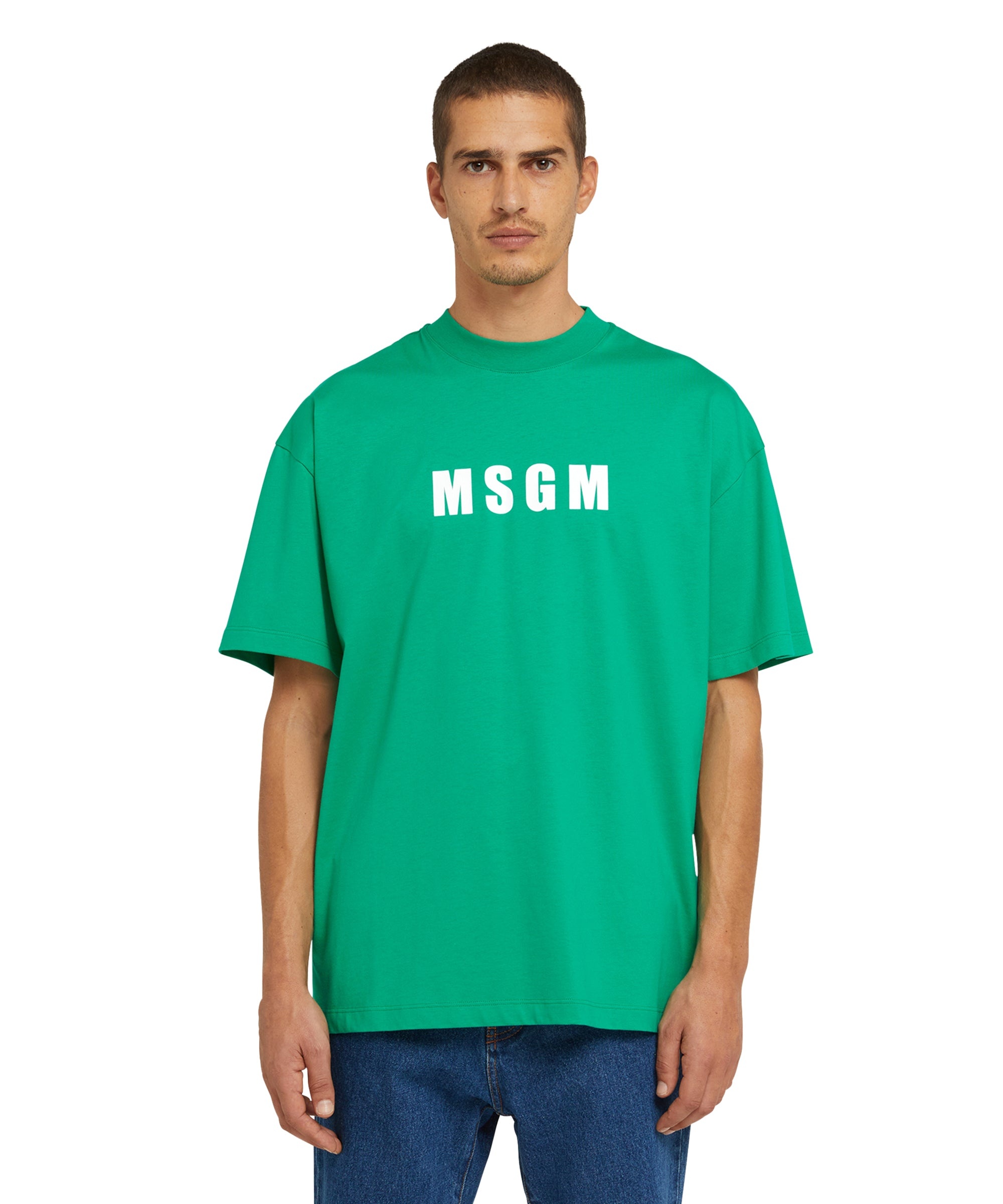 Cotton crew neck cotton t-shirt with MSGM logo - 2