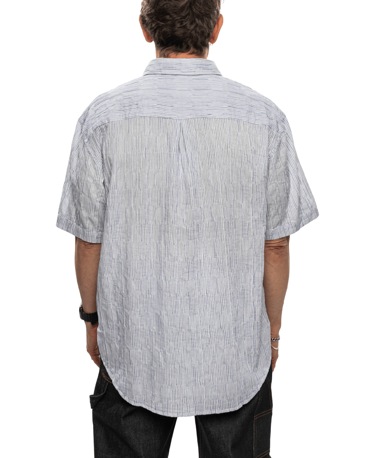 Wavy Striped Shirt Blue - 3
