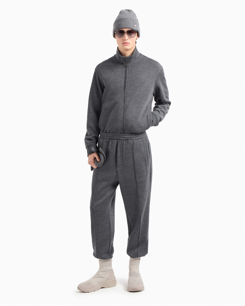 EMPORIO ARMANI Travel Essentials ribbed-effect virgin-wool jumper outlook
