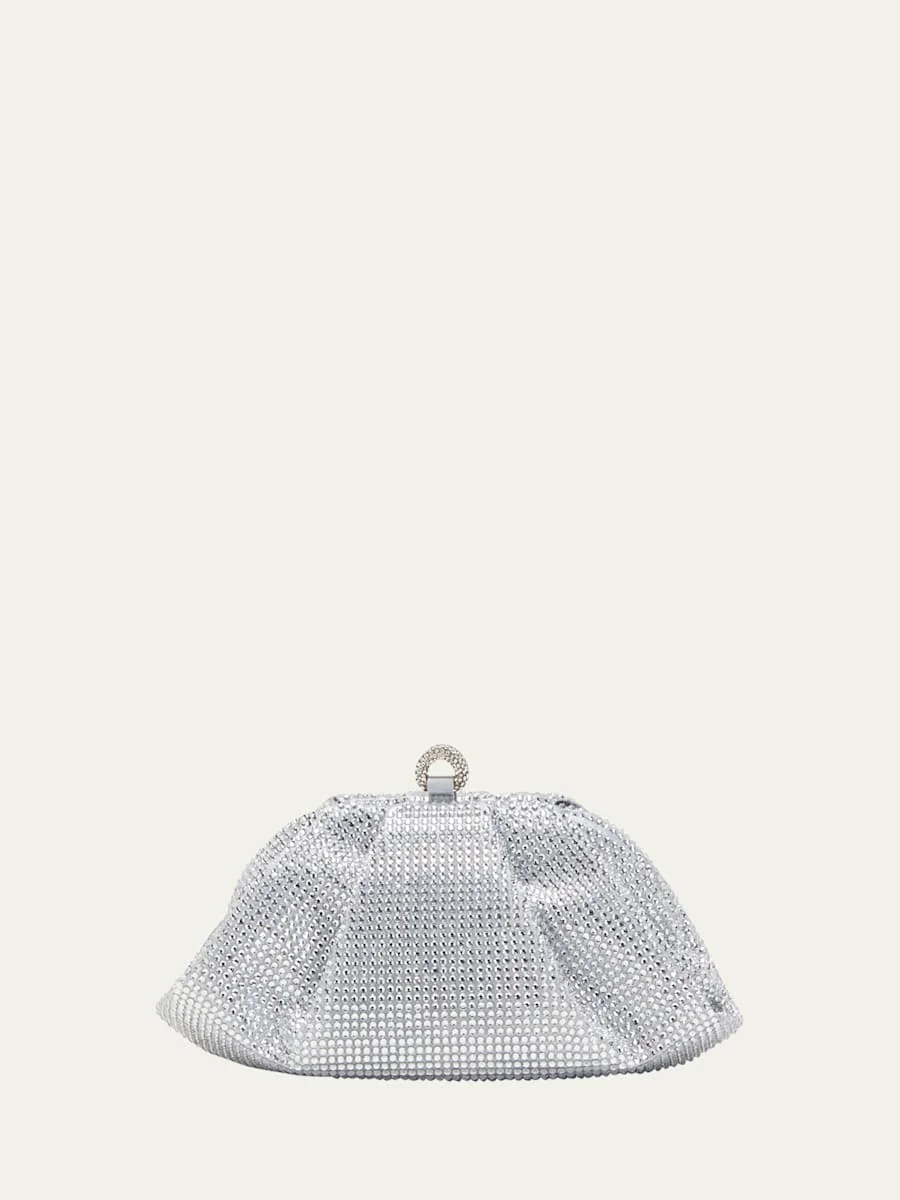 Gemma Pleated Crystal Clutch Bag - 1