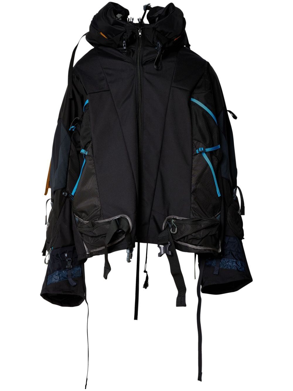 zip-up layered jacket - 1