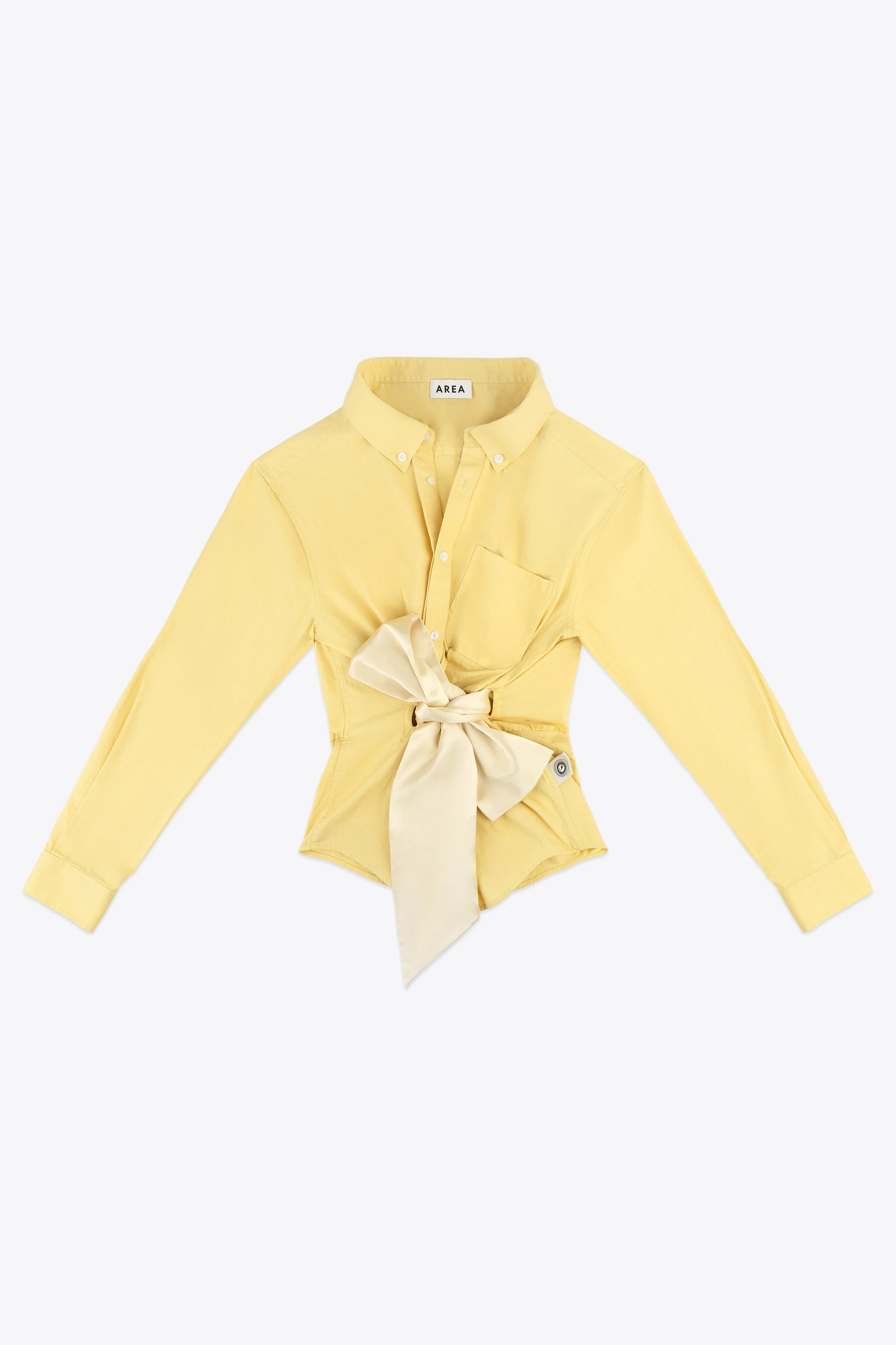 SATIN KNOT OXFORD SHIRT - 1