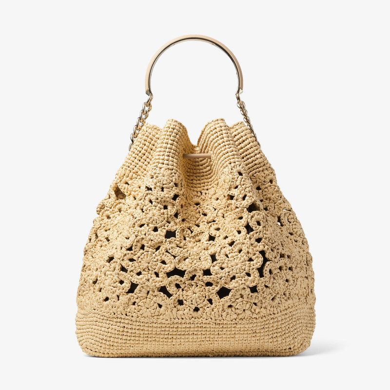 Bon Bon Bucket Maxi
Natural Floral Crochet and Smooth Leather Bucket Bag 8
