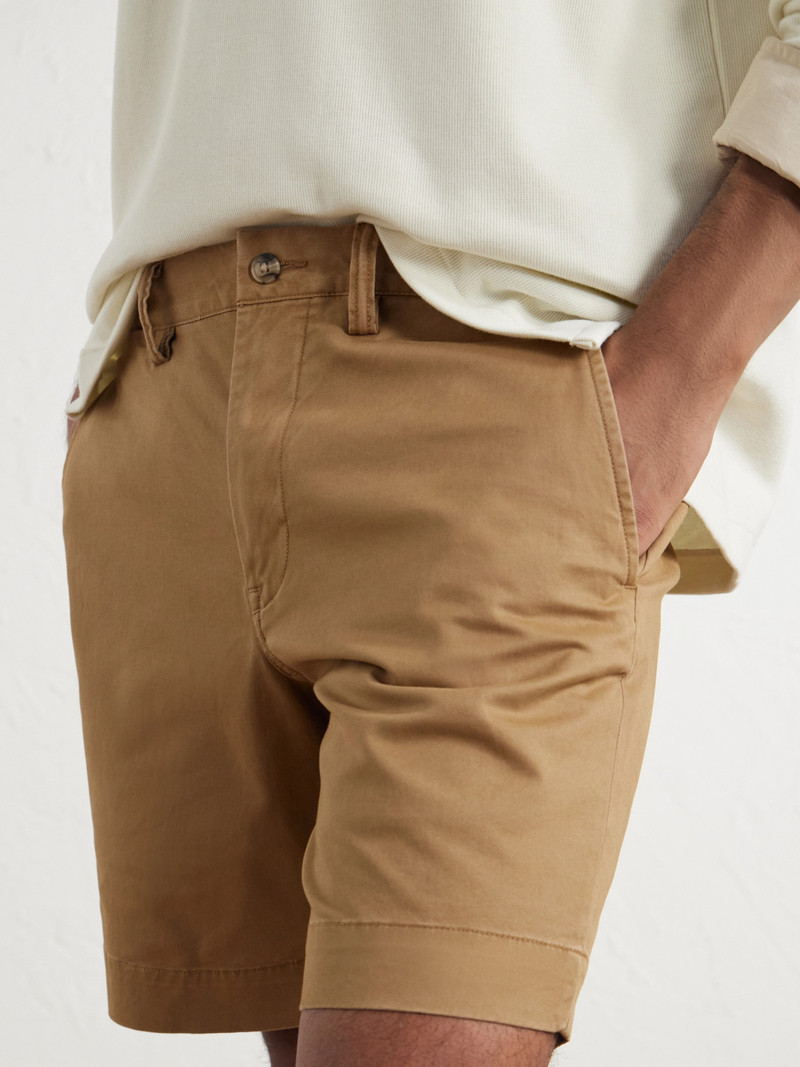 Logo-Embroidered Straight-Leg Cotton-Blend Twill Shorts 5