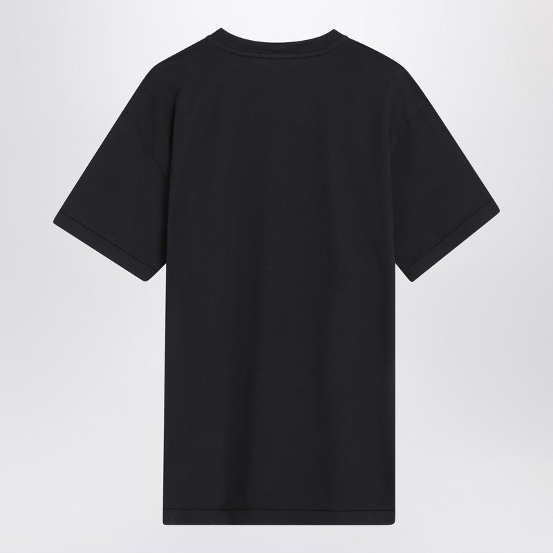 Stone Island Navy Blue Cotton T-Shirt With Logo Patch Men - 2